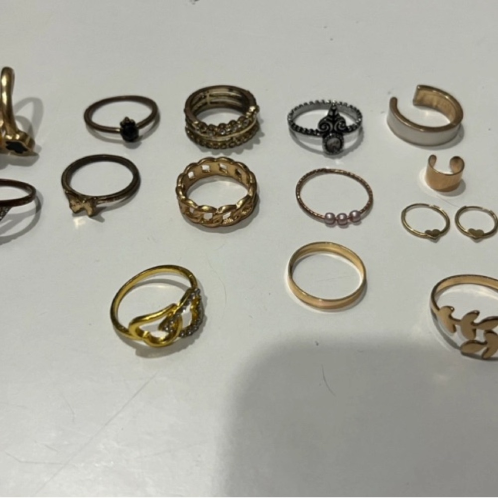 Elegant Gold and Silver Ring Set